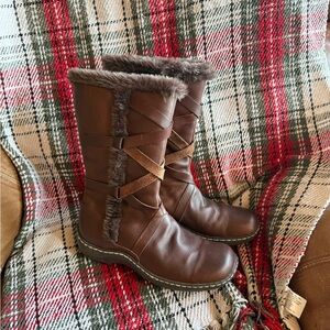 Skechers Brown Faux Fur Winter Boots